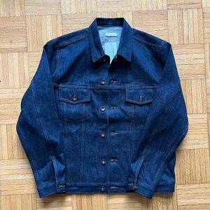 Dark wash selvedge denim jacket men’s XL